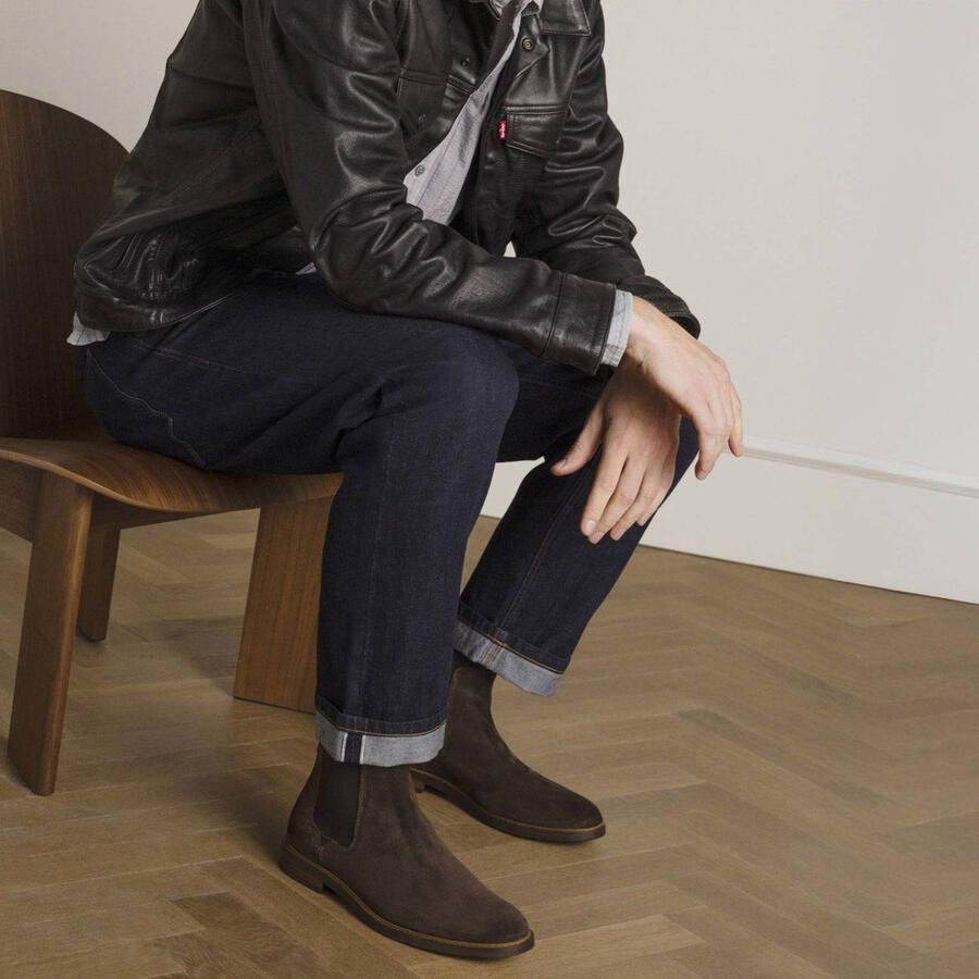 Van Lier Heren Donkerbruine suède chelsea boots - Foto 2