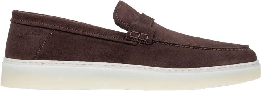 Van Lier suède loafers donkerbruin