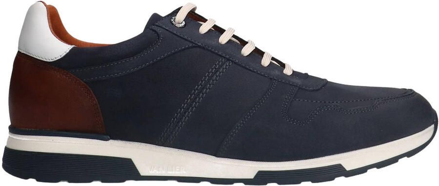 Van Lier Heren Blauwe nubuck sneakers