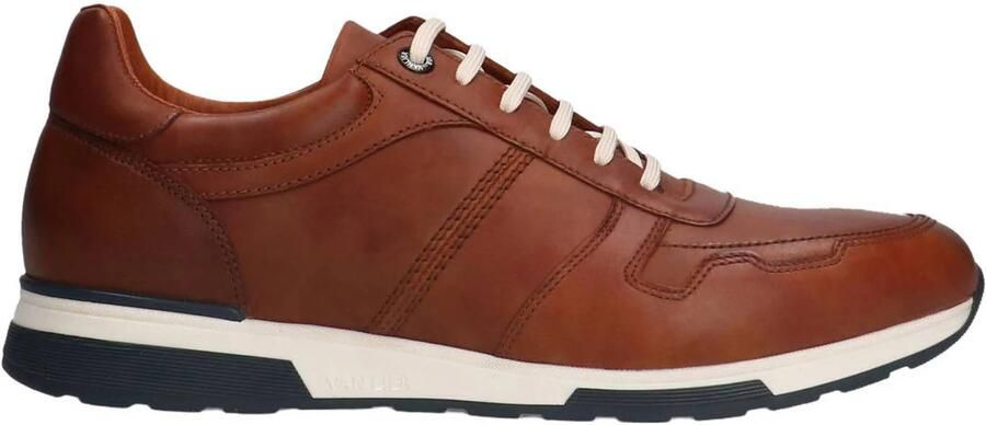 Van Lier Heren Cognac leren sneakers