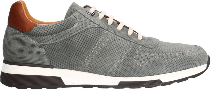 Van Lier Heren Grijze suède sneakers