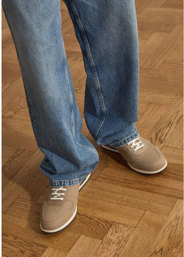 Van Lier Heren Taupe Diego Nubuck sneakers