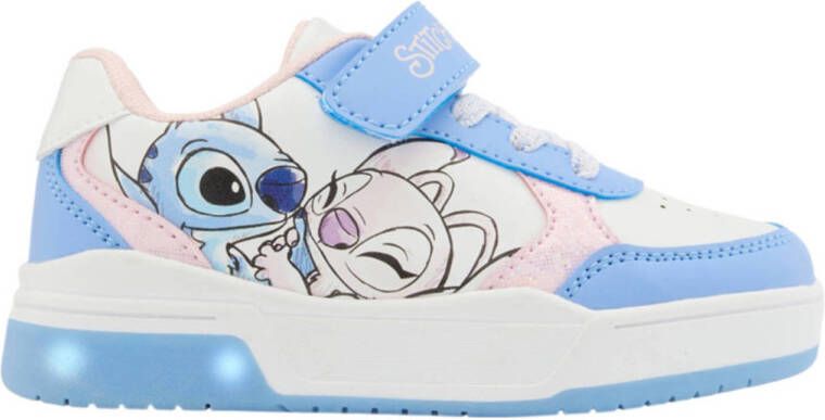 VanHaren Stitch sneakers met lichtjes blauw wit
