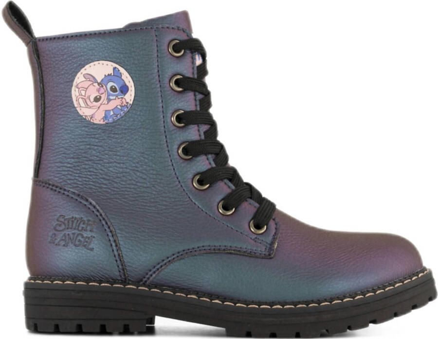 VanHaren Stitch veterboots blauw