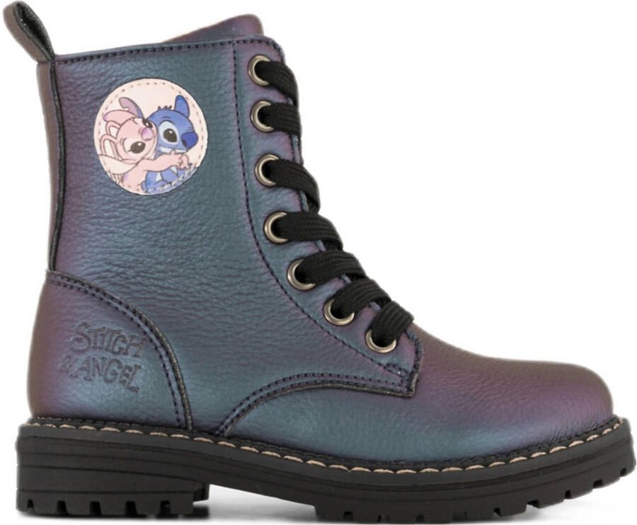 VanHaren Stitch veterboots blauw