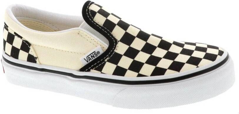 Vans Classic Slip-On sneakers wit zwart Jongens Meisjes Canvas Meerkleurig 28
