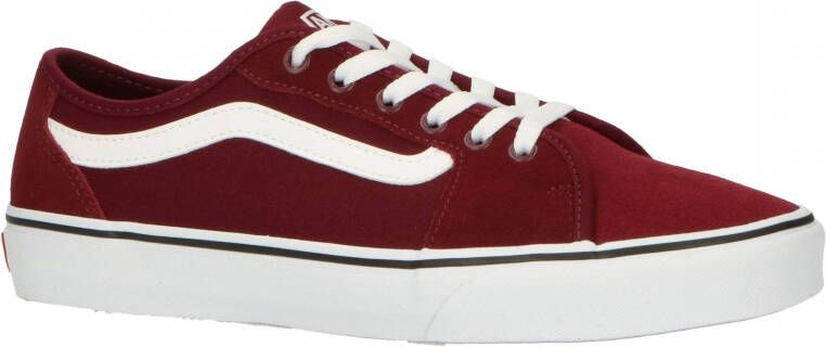 VANS Filmore Decon suède sneakers donkerrood wit