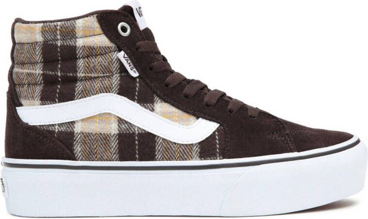 VANS Filmore Hi Platform Animal sneakers donkerbruin wit