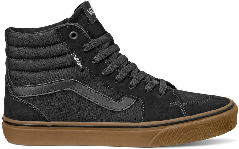 Vans Sk8-Hi Heren Schoenen Black Leer Textil 5 Foot Locker