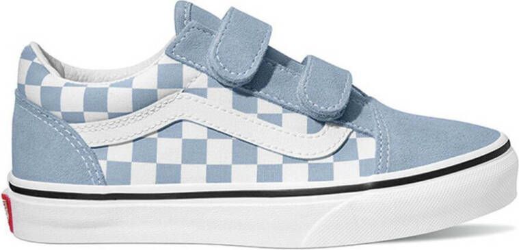 Vans Old Skool Color Theory Checkerboard sneakers lichtblauw wit Jongens Meisjes Textiel 31