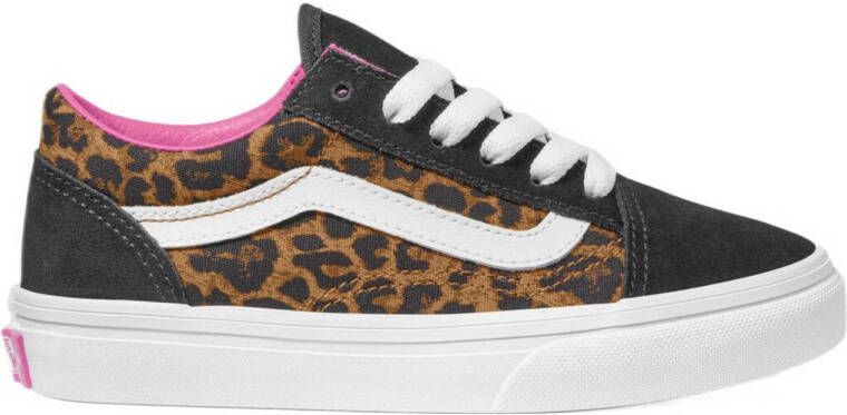 Vans Old Skool Leopard Pop Sneakers Zwart