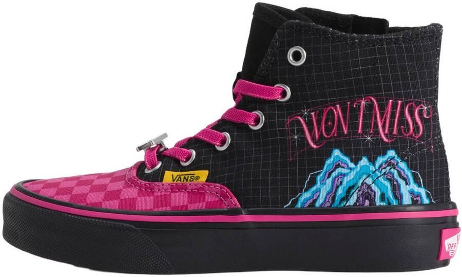 Vans Authentic Hi 2.0 Zip katoenen sneakers zwart