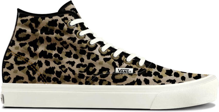 VANS Authentic sneakers met panterprint zwart camel