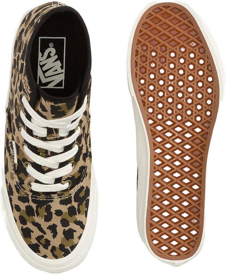 Vans Authentic sneakers met panterprint zwart camel - Foto 2