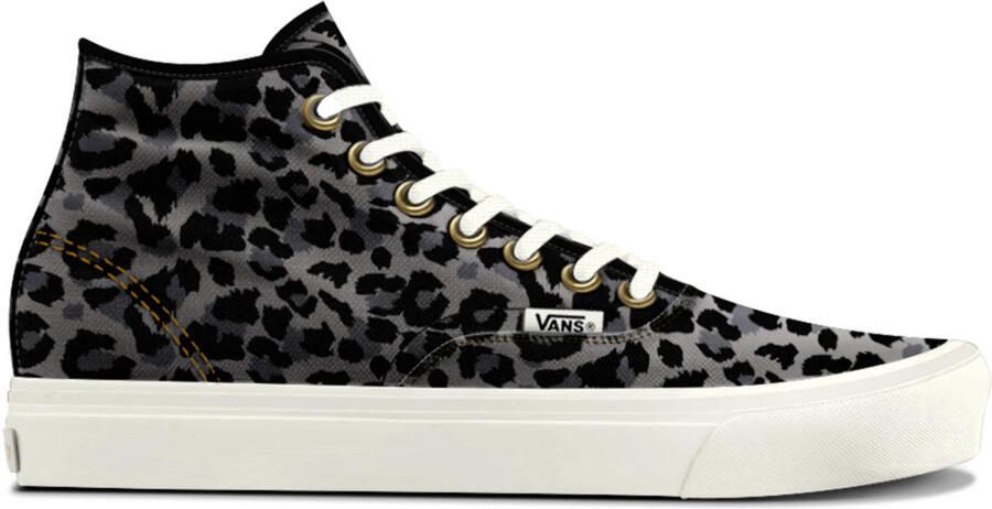 VANS Authentic sneakers met panterprint zwart zilvergrijs