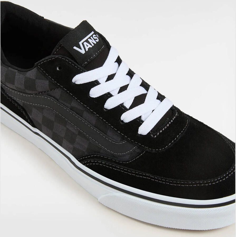 Vans Brooklyn LS Checkerboard suède sneakers zwart antraciet - Foto 2