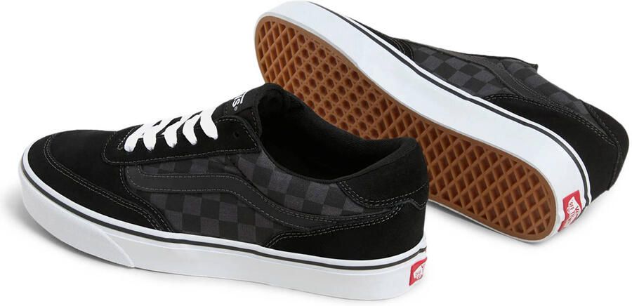 Vans Brooklyn LS Checkerboard suède sneakers zwart antraciet - Foto 3