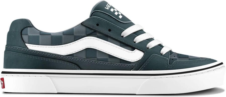 VANS Caldrone katoenen sneakers grijsgroen wit