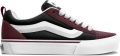 Vans Knu Skool katoenen sneakers bordeaux zwart Rood Canvas - Bordeaux/Zwart