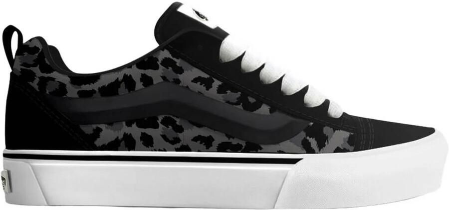 Vans Knu Skool katoenen sneakers met panterprint zwart