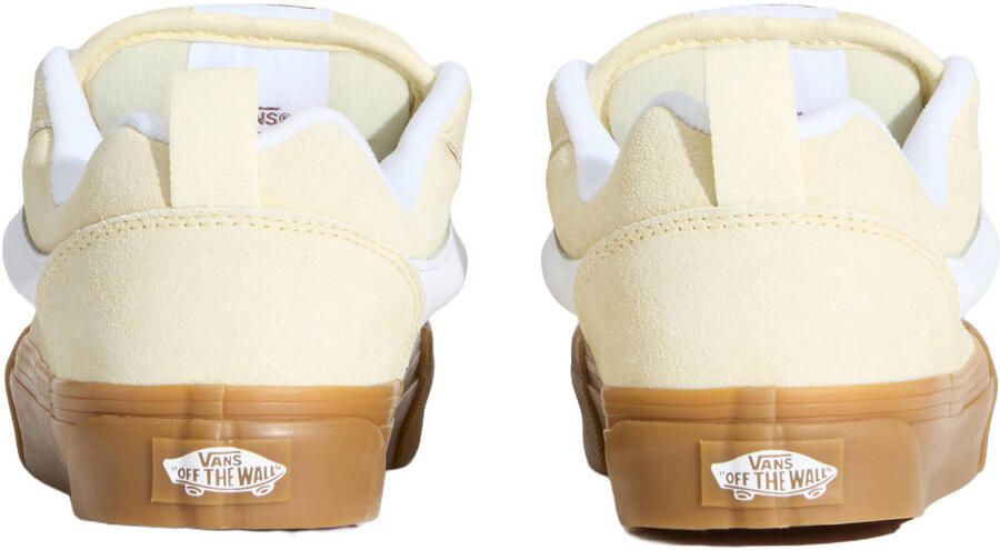 VANS KNU Skool suede sneakers lichtgeel wit - Foto 3