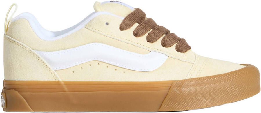 VANS KNU Skool suede sneakers lichtgeel wit