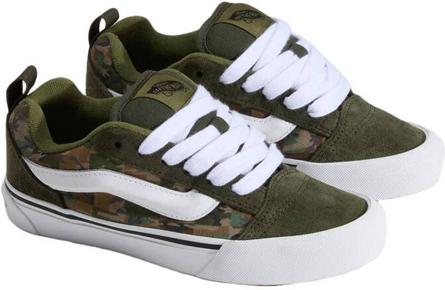 VANS Knu Skool suède sneakers met print donkergroen groen - Foto 3