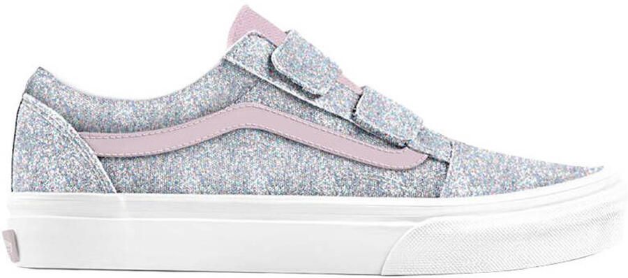 VANS Old Skool Glitter leren sneakers zilvergrijs lichtroze - Foto 3