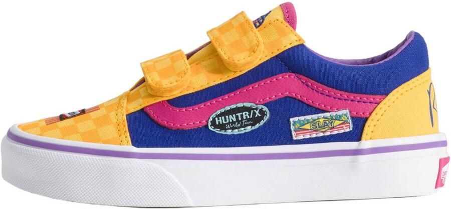 Vans Old Skool katoenen sneakers met print geel blauw