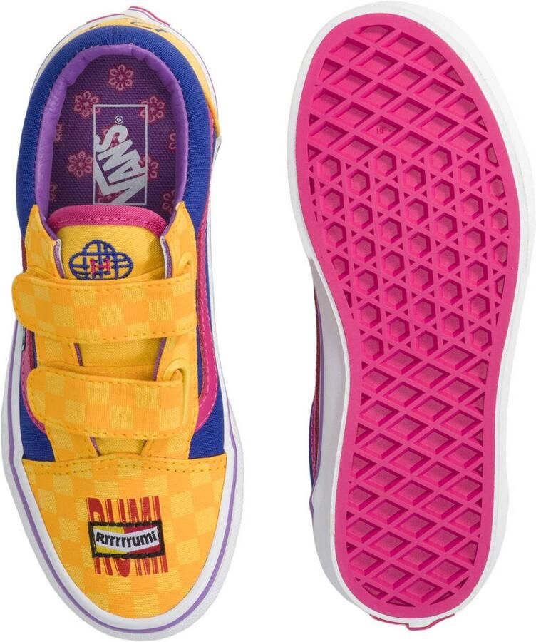 Vans Old Skool katoenen sneakers met print geel blauw - Foto 2