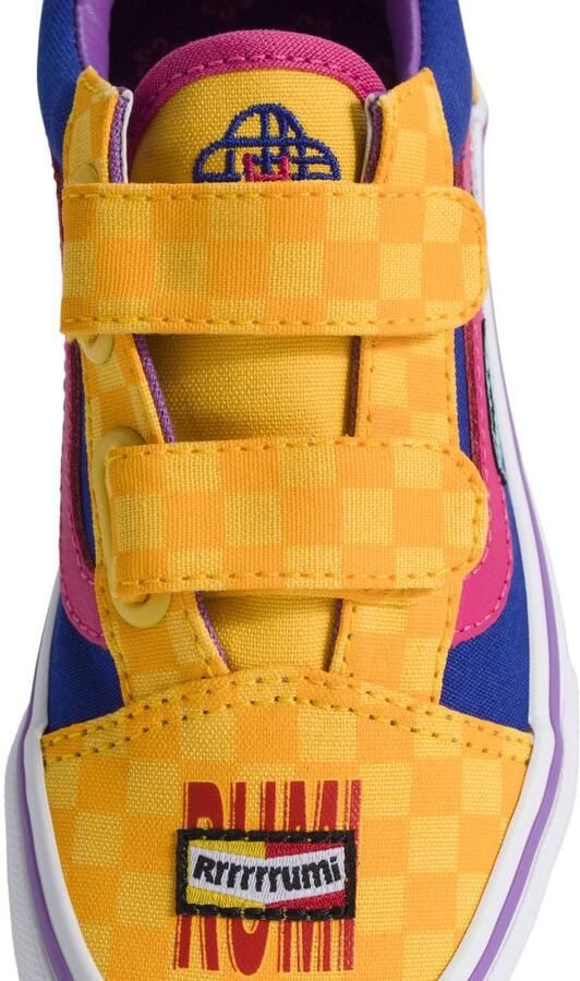 Vans Old Skool katoenen sneakers met print geel blauw - Foto 3