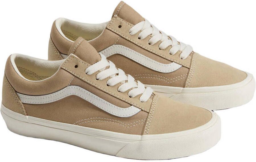 Vans Old Skool katoenen sneakers zand wit - Foto 3