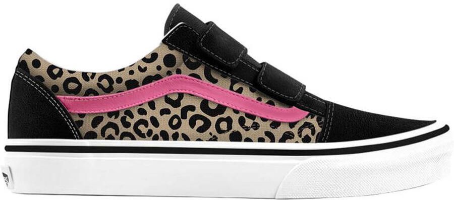 Vans Old Skool leren sneakers camel zwart