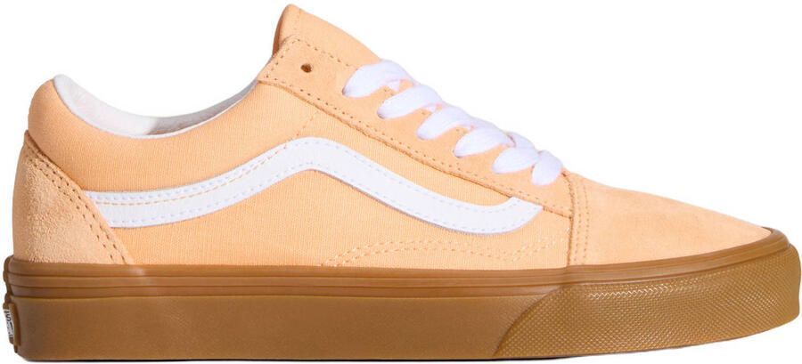VANS Old Skool suede sneaker lichtoranje wit