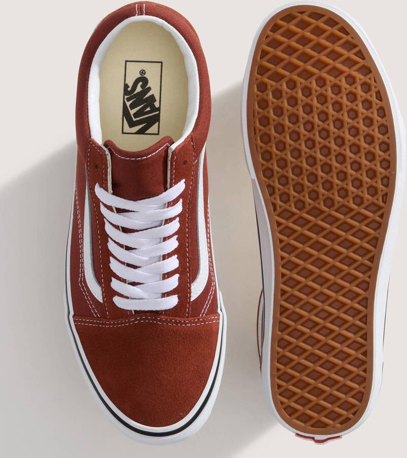 VANS Old Skool suede sneakers roodbruin wit - Foto 2