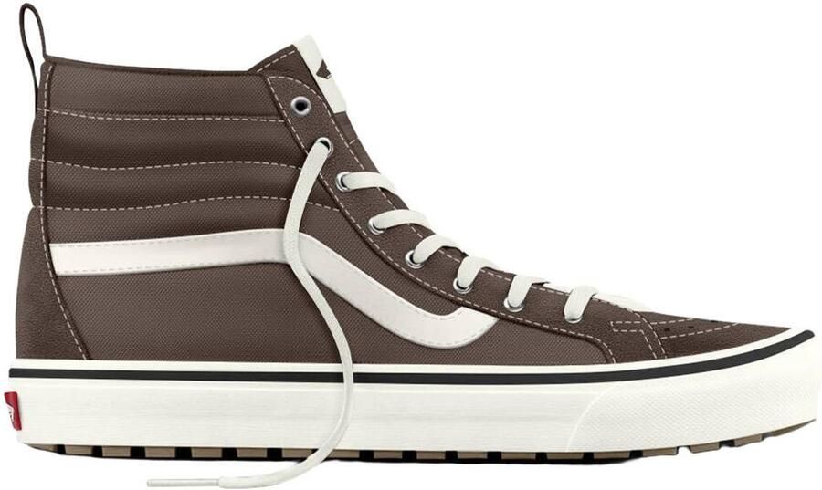 Vans SK8-hi Insulated katoenen sneakers donkerbruin wit