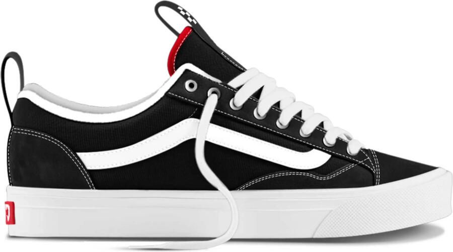VANS Skate Old Skool 36+ sneakers zwart wit rood