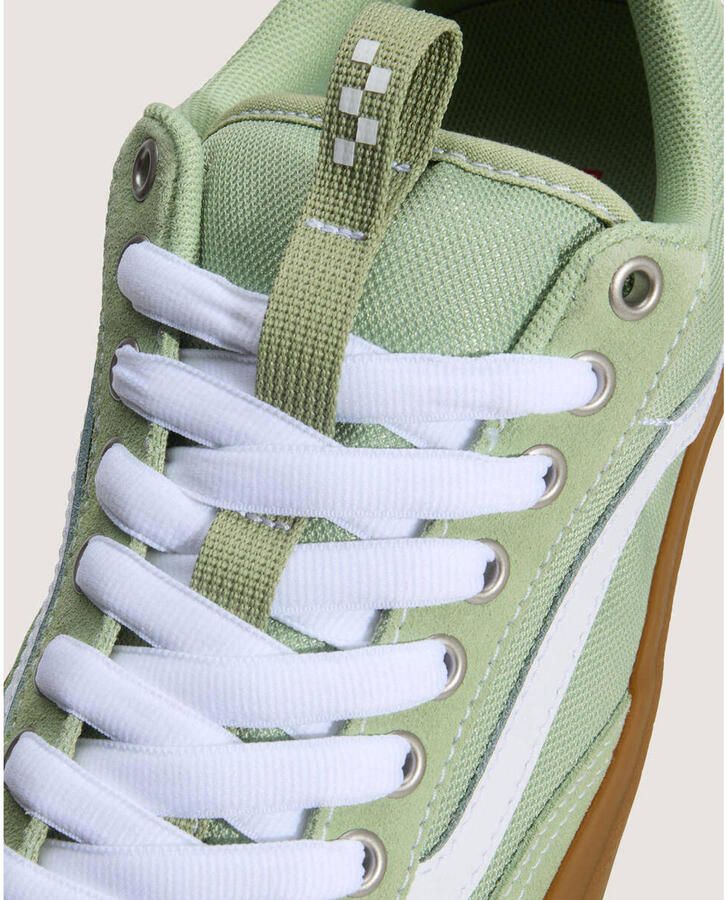 Vans Skate Old Skool leren sneakers lichtgroen wit - Foto 3