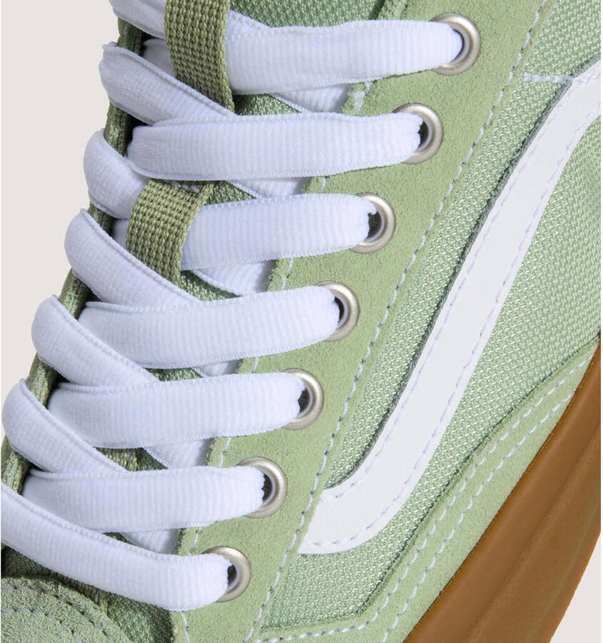 Vans Skate Old Skool leren sneakers lichtgroen wit - Foto 2