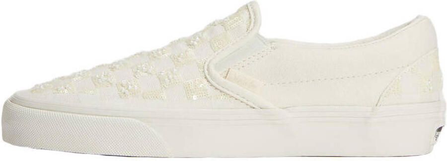 Vans Slip-On Checkerboard katoenen sneakers ecru wit