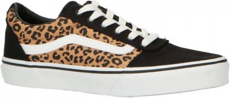 VANS Ward Cheetah sneakers zwart camel