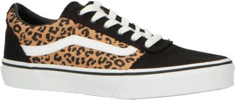 VANS Ward Cheetah sneakers zwart camel