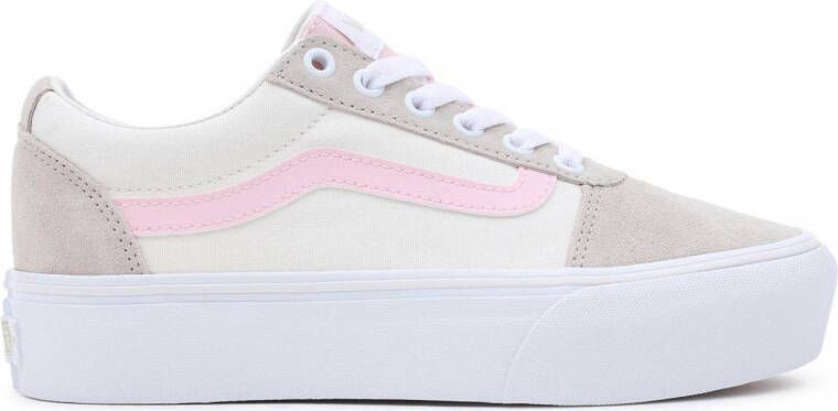 VANS Ward Platform sneakers ecru beige roze