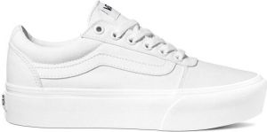 Vans Ward Platform Canvas Dames Sneakers White