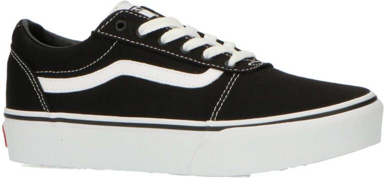 Vans Zwarte atletische sneakers voor met contrastdetails Black