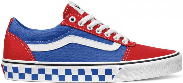 VANS Ward Sidewall sneakers blauw rood wit - Schoenen.nl