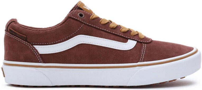 VANS Ward suède sneakers donkerrood wit