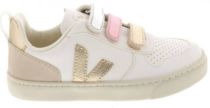 Veja leren sneakers wit goud roze Meisjes Leer Meerkleurig 34