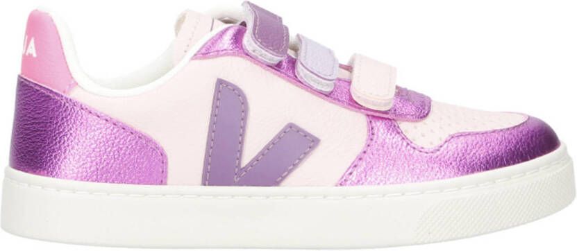 Veja Small V-10 leren sneakers roze