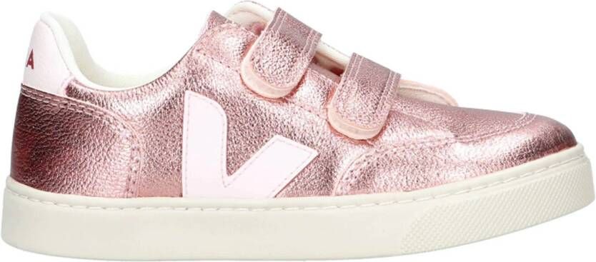 Veja SMALL V-12 leren sneakers roze metallic